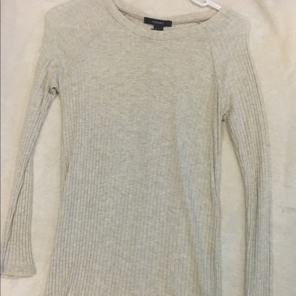 Cream sweater dress
